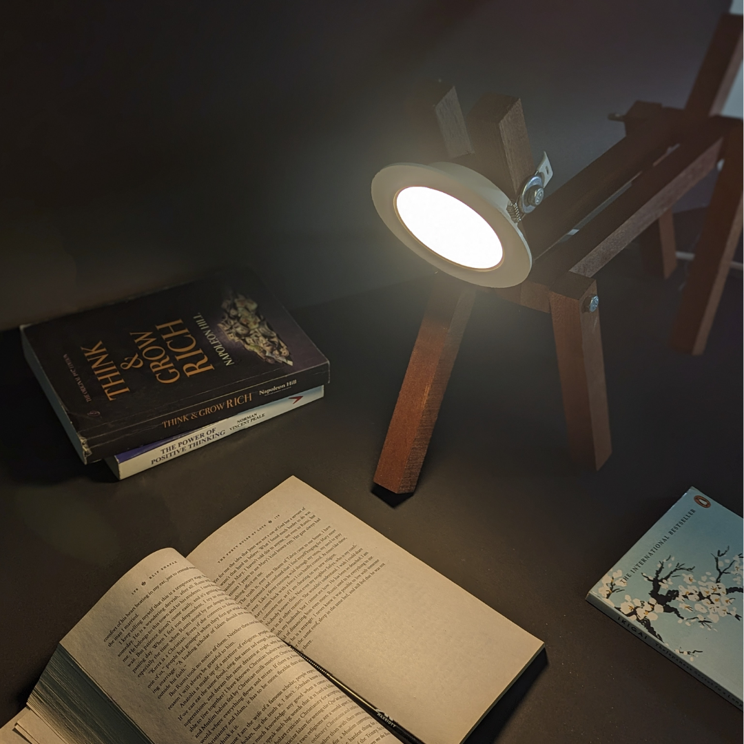 Pet Dog Desk Lamp - Mahogany Wood
