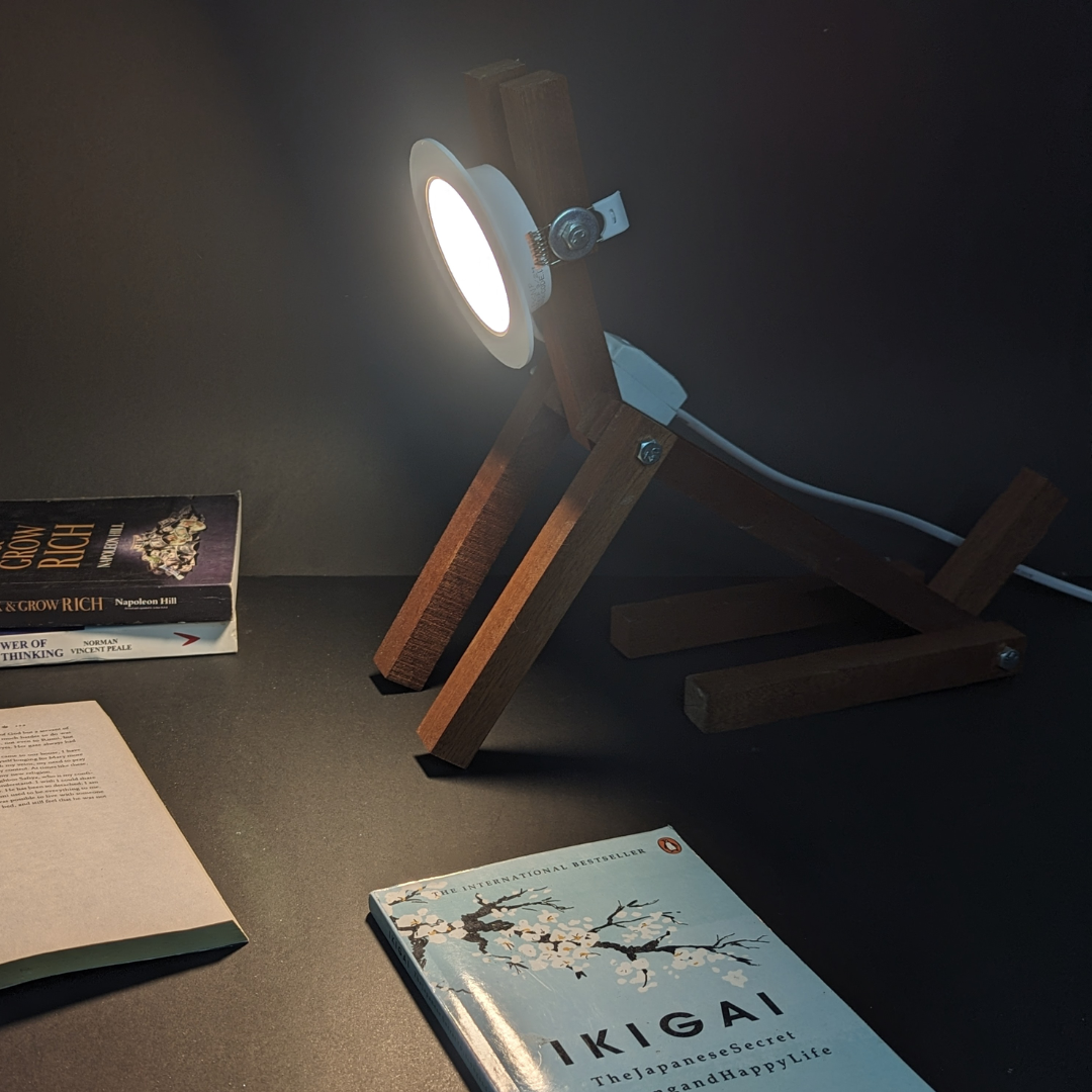 Pet Dog Desk Lamp - Mahogany Wood