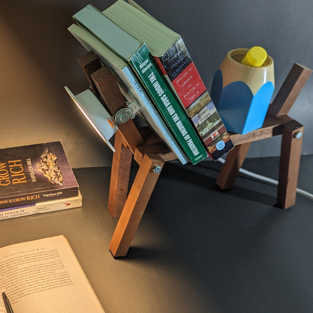 Pet Dog Desk Lamp - Mahogany Wood
