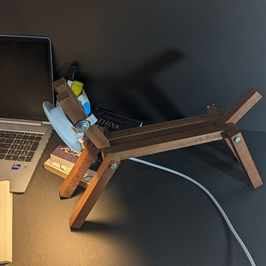 Pet Dog Desk Lamp - Mahogany Wood