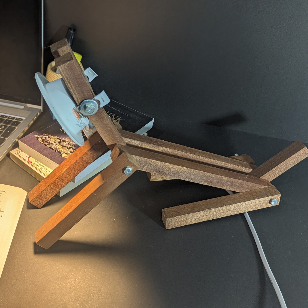 Pet Dog Desk Lamp - Mahogany Wood