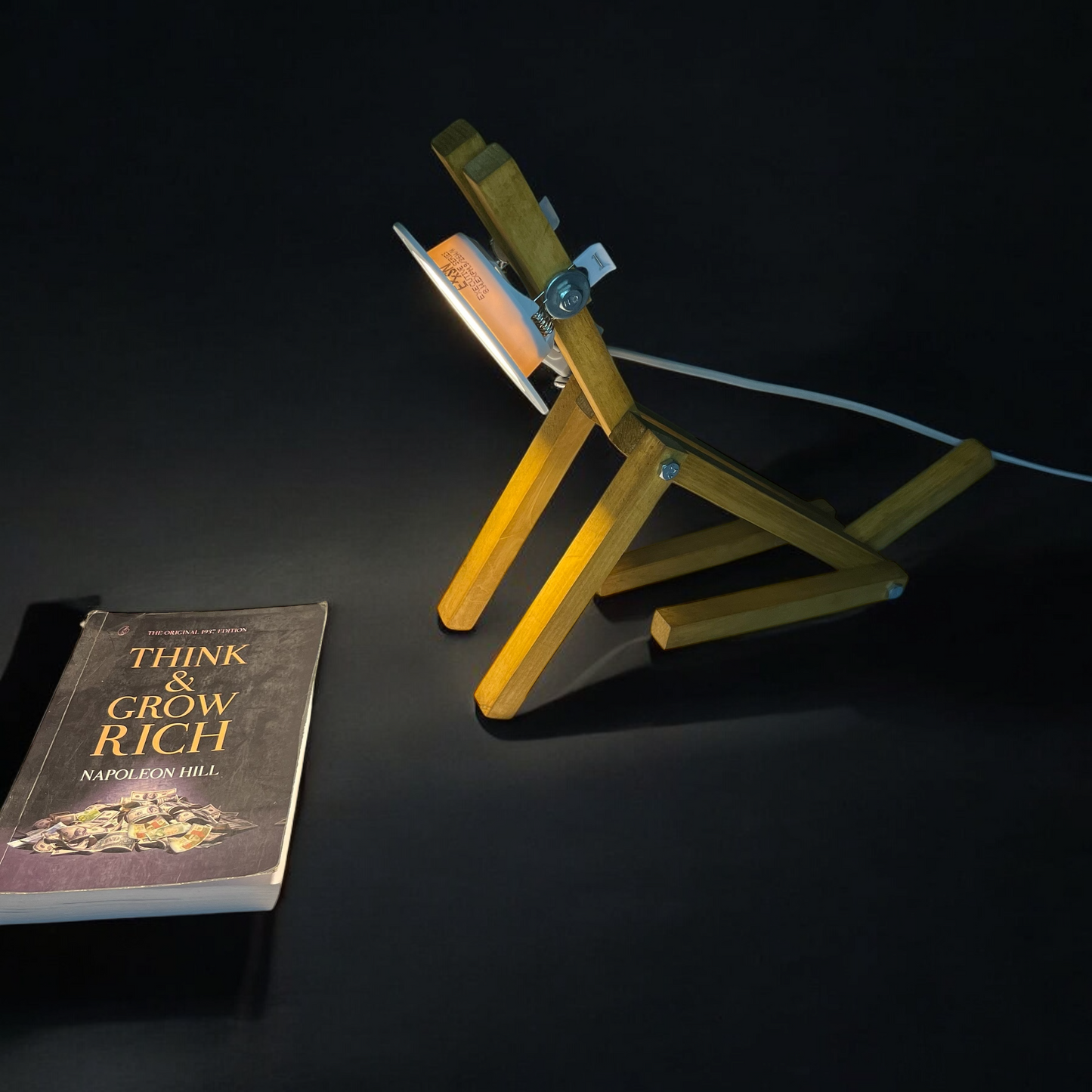 Pet Dog Desk Lamp - Pine Wood
