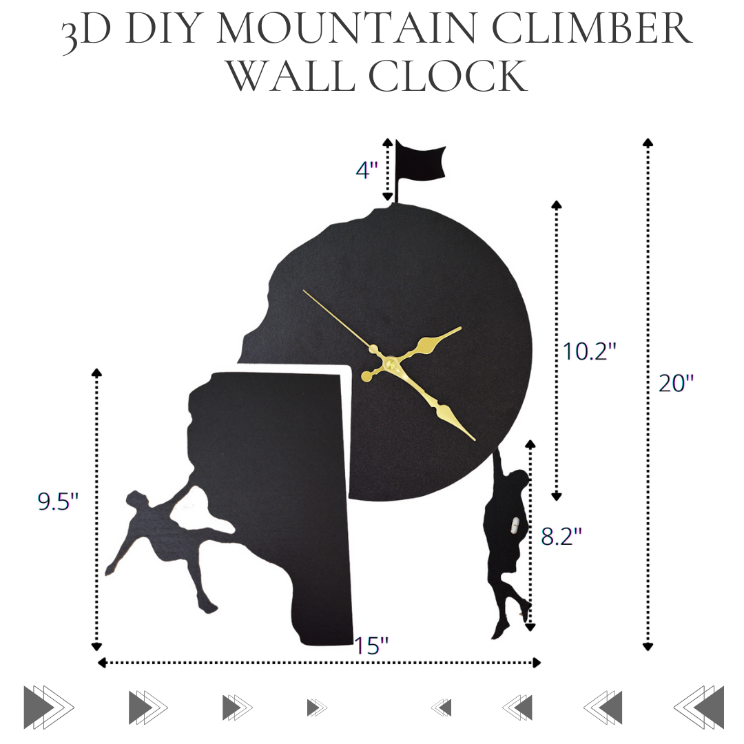 DIY 3D Mountain Climb Wall Clock