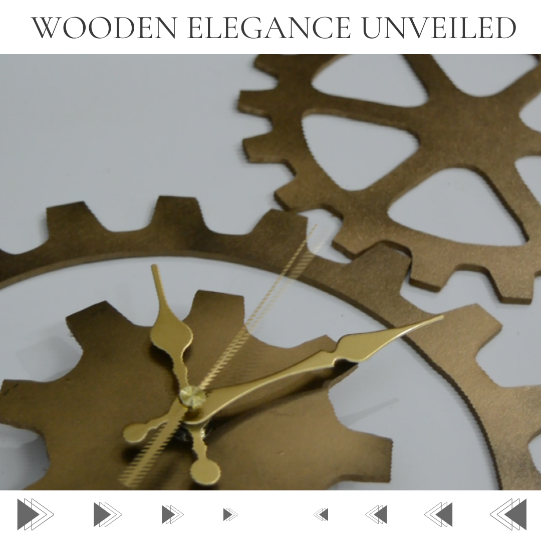 DIY 3D Rustic Gear Wood Wall Clock