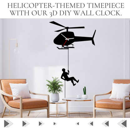 DIY 3D Helicopter Wall Clock