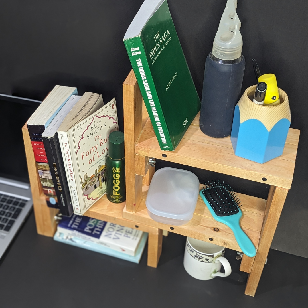 Pine Wood DIY Desk Organizer (Rugged Finish)