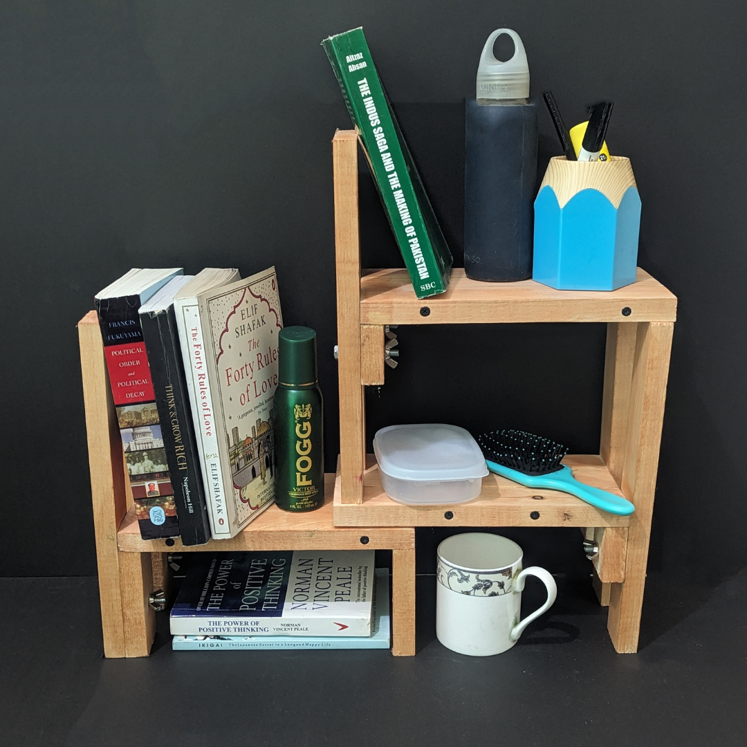 Pine Wood DIY Desk Organizer (Rugged Finish)