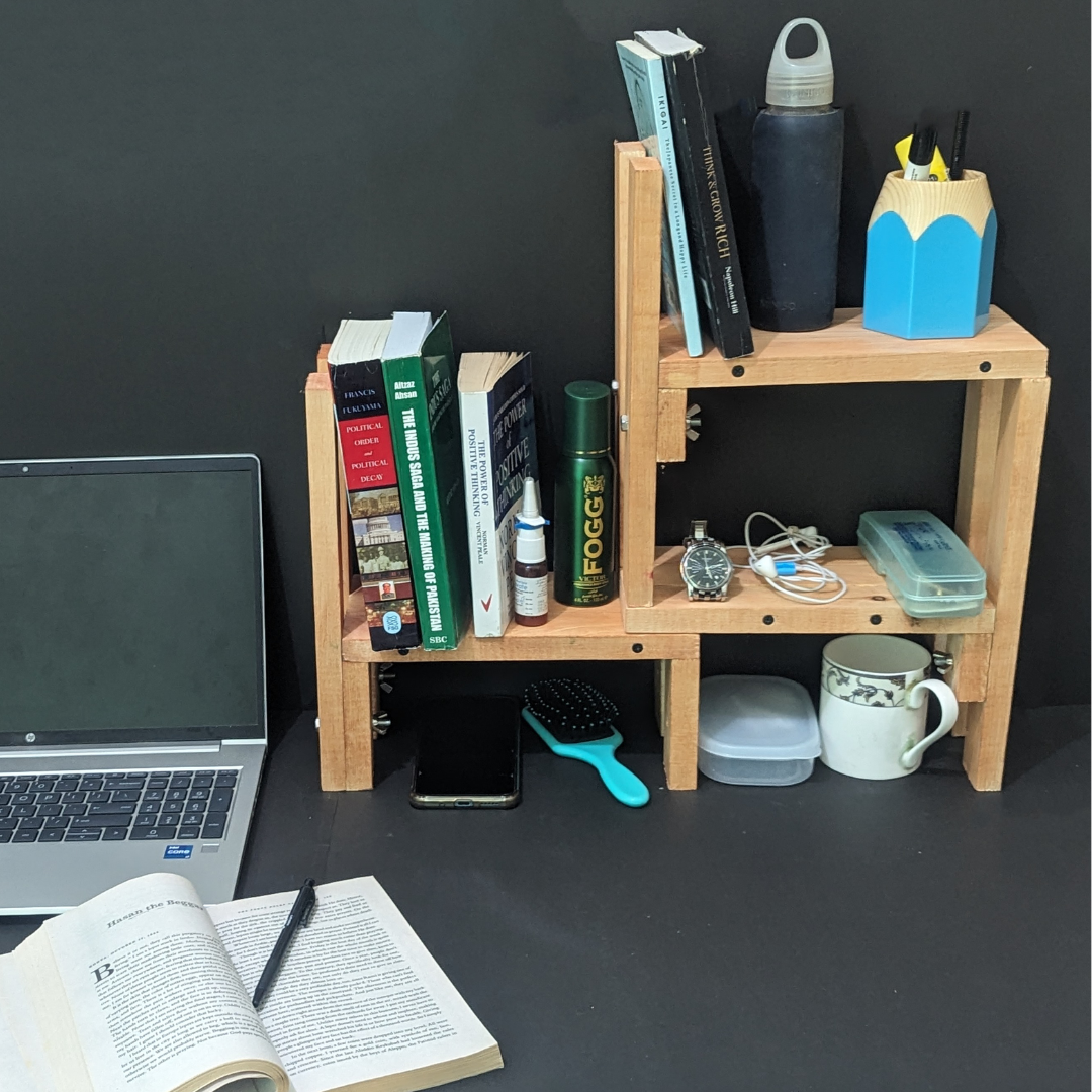 Pine Wood DIY Desk Organizer (Rugged Finish)